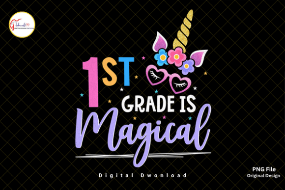 1st Grade is Unicorn Back to School PNG
