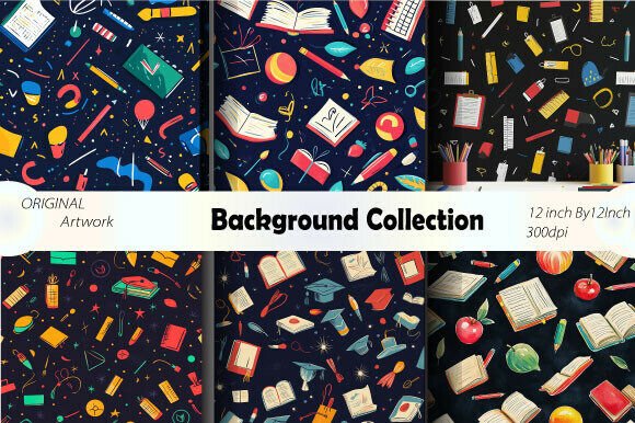 Back to School Educational Icon Pattern