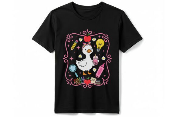Cute Back to School Duck T-Shirt Design