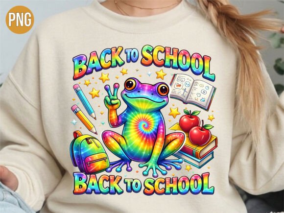 Cute Tie Dye Frog Back to School Teacher: The Ultimate Digital Design for Creative Educators