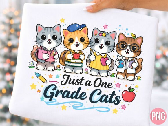 Just a One Grade Cats Back to School PNG