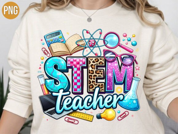 Unlock Your Creativity with the STEM Teacher Science Back to School PNG Design